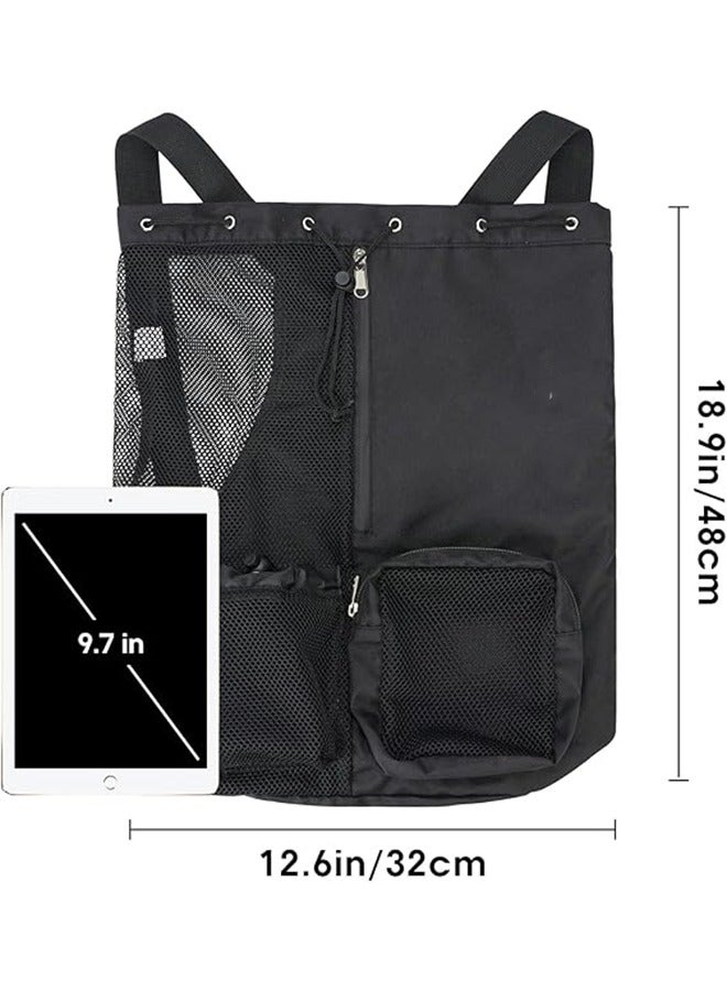 Hihonor Swim Bag Mesh Drawstring Backpack with Wet Pocket for Swimming, Gym, and Workout Gear - Image 5