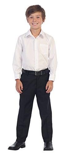 Gioberti Big Boys' Long Sleeve Dress Shirt, White, 14 - Image 3