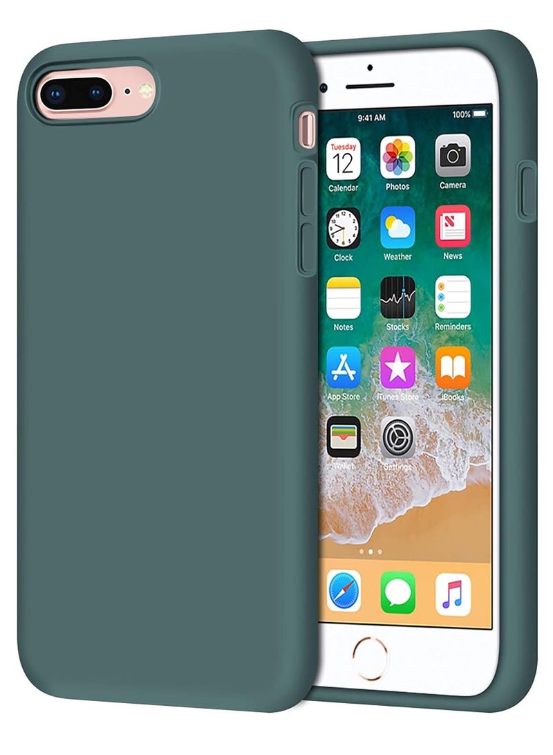 MIGOFAST Soft Silicone Gel Rubber Bumper Case Microfiber Lining Hard Shell Shockproof Full-body Protective Case Cover for iPhone 7 Plus iPhone 8 Plus - Image 1