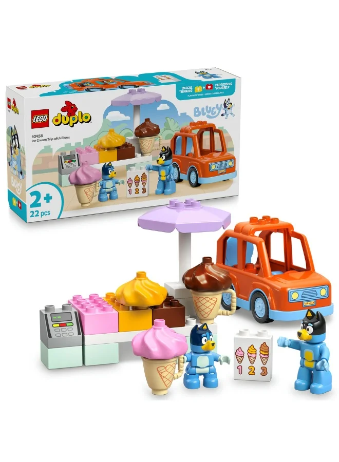 LEGO DUPLO Bluey Ice Cream Trip with Bluey 10458 (22) Pieces