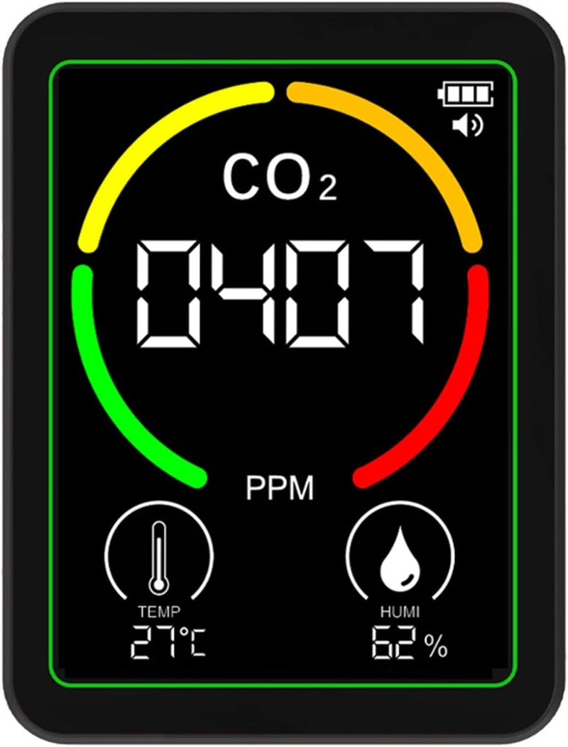 Easy Carry CO2 Detectors with Immediate Air TVOC Sensors Temperature Humidity Alarm for Home Office Use Professional TVOC Sensors Device - Image 4