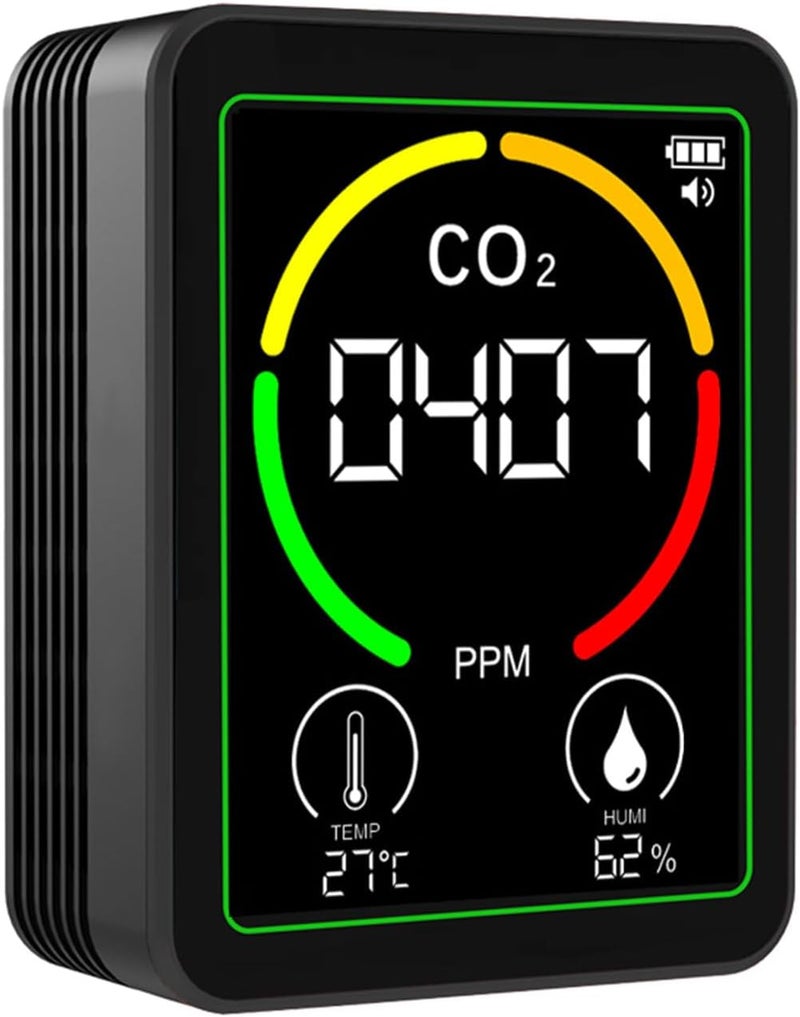 Easy Carry CO2 Detectors with Immediate Air TVOC Sensors Temperature Humidity Alarm for Home Office Use Professional TVOC Sensors Device - Image 1