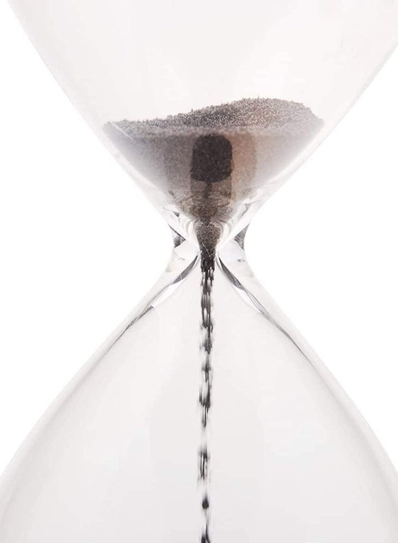 واي آند دي Magnetic Hourglass Sand Timer Toy Home Office Desktop Decoration Dispaly Time Assistant with Wooden Base - Image 3
