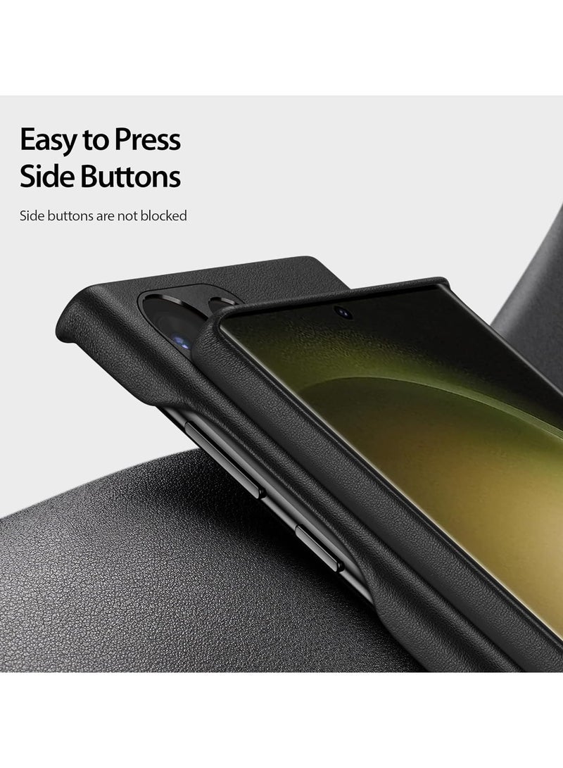 general Leather Case Compatible with Galaxy S23 Ultra 5G, Slim Leather Shockproof Protective Case for Galaxy S23 Ultra 6.8 inch - Image 3