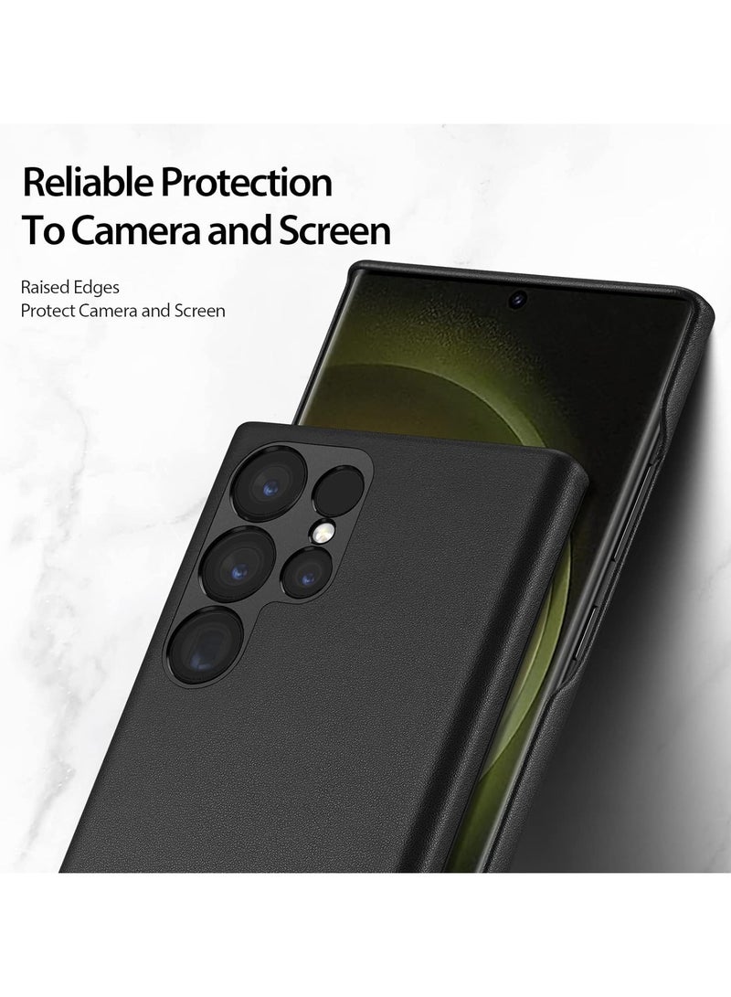 general Leather Case Compatible with Galaxy S23 Ultra 5G, Slim Leather Shockproof Protective Case for Galaxy S23 Ultra 6.8 inch - Image 4