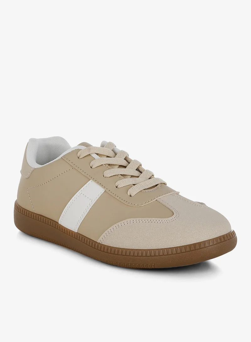 London Rag Beige Classic Lace-Up Flatform Sneaker in Beige for Women | Best Price UAE