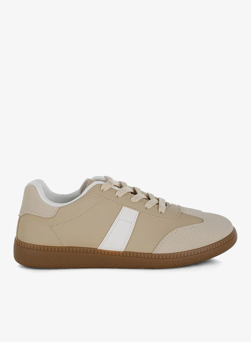 London Rag Classic Lace-Up Flatform Sneaker in Beige