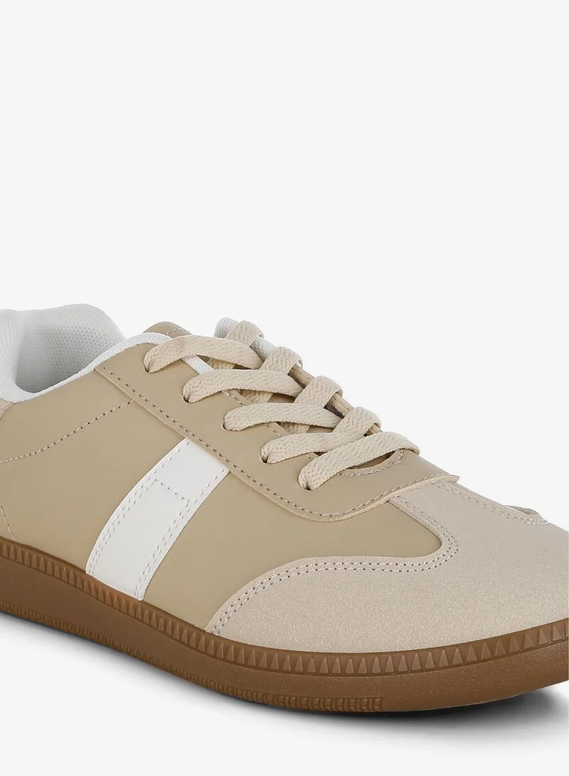 London Rag Beige Classic Lace-Up Flatform Sneaker in Beige for Women | Best Price UAE