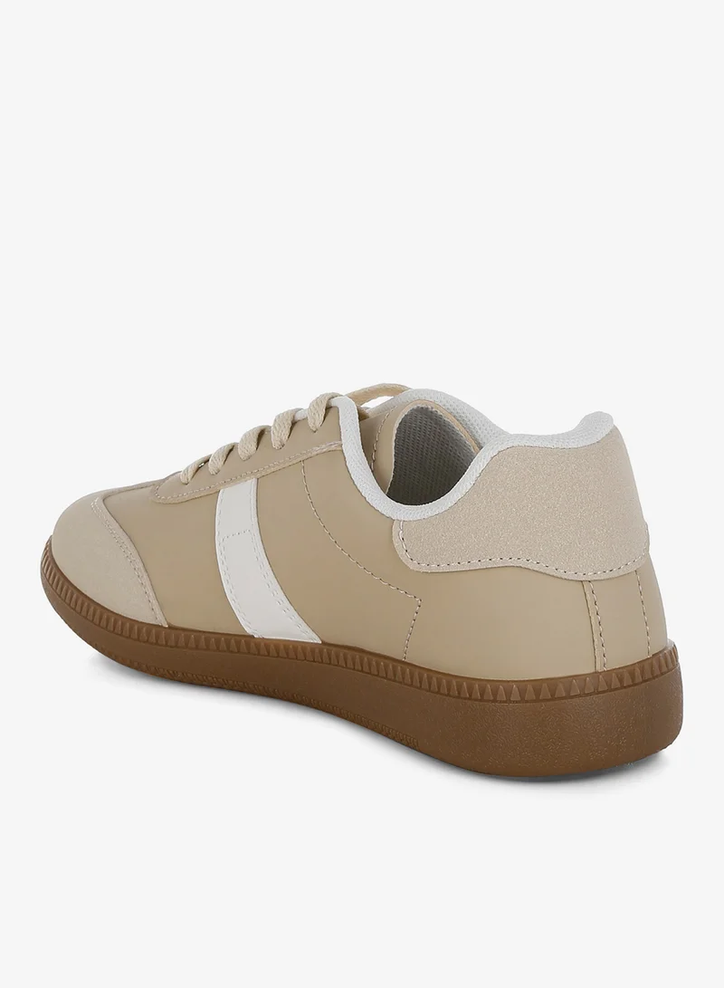 London Rag Beige Classic Lace-Up Flatform Sneaker in Beige for Women | Best Price UAE