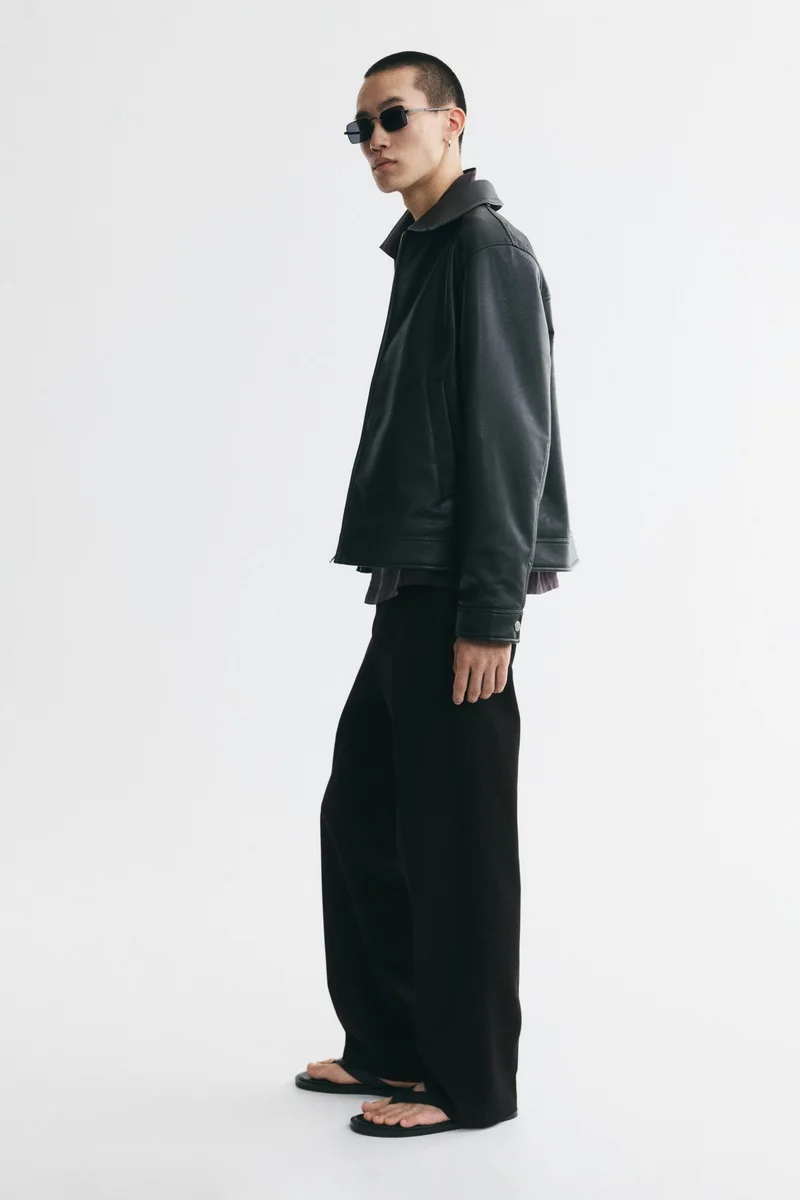 H&M  Relaxed Fit Wide tailored trousers for Men | Best Price UAE