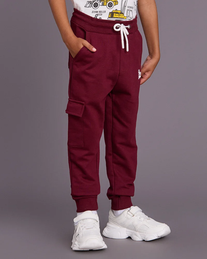 ردتاغ Boys Maroon Track Pants