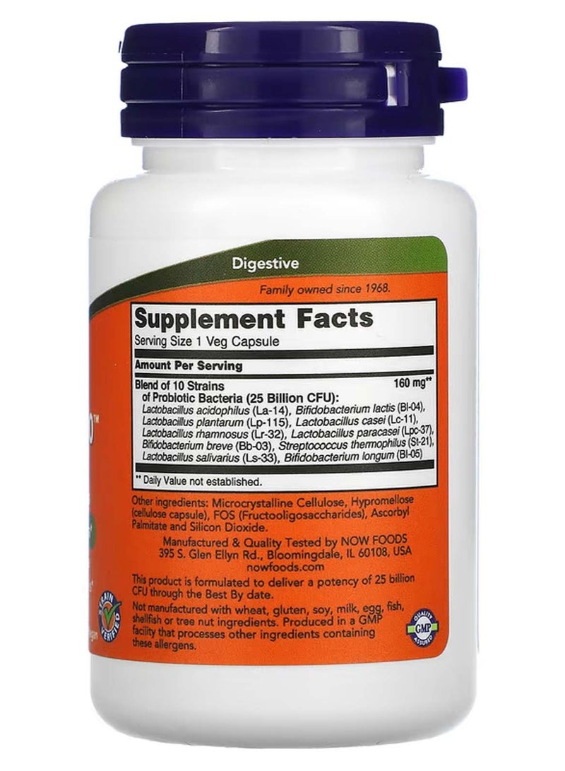 now Probiotic-10, 25 Billion, 50 Veg Capsules - Image 2