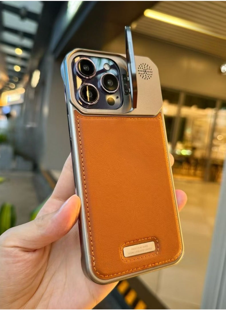 RMO Premium Leather Phone Case for iPhone 16 Pro Max – Patented Design, Shockproof, MagSafe Compatible, Full Protection & Hygienic Shield