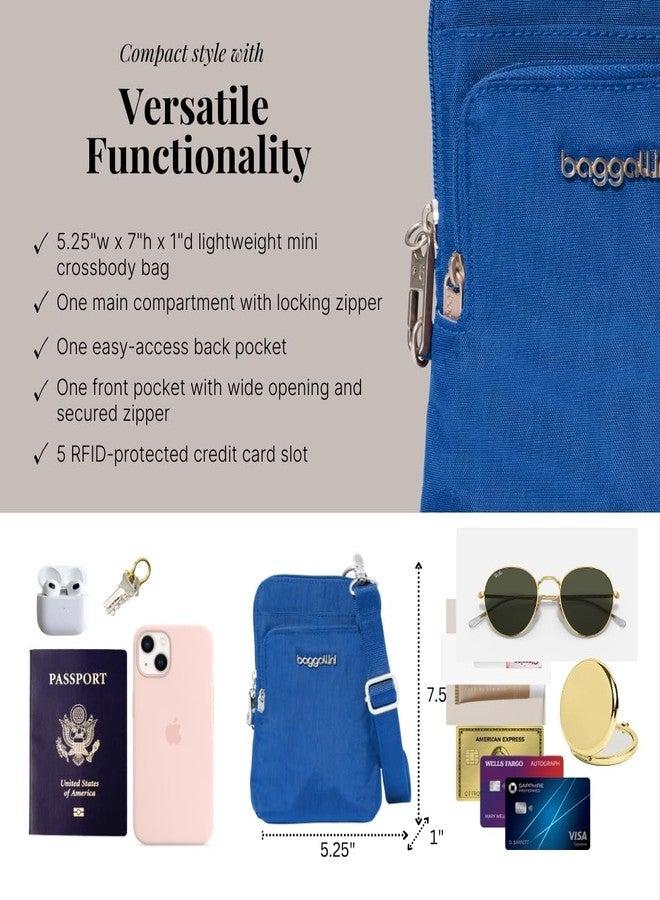 Baggallini Securtex Anti-Theft Activity Crossbody, Lapis, One size - Image 4
