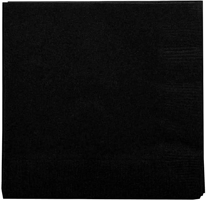 PrettyurParty Pretty UR Party Black Paper Napkins, Beverage Napkin, Disposable Paper Cocktail Napkins, Dinner Napkins for Birthday, Wedding, Graduation Party, Restaurant, Picnic – 2 ply / 20 pcs - Image 4