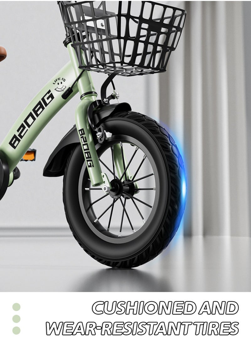 Moovant - 16-inch Kids Bike, Kids' Road Bicycles with Training Wheels, Balance Training Bicycles with Removable Basket & Fully Wrapped Chain Box for Toddlers Kids - Image 1