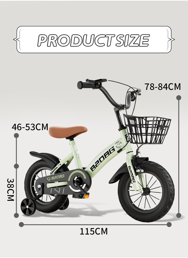 Moovant - 16-inch Kids Bike, Kids' Road Bicycles with Training Wheels, Balance Training Bicycles with Removable Basket & Fully Wrapped Chain Box for Toddlers Kids - Image 1