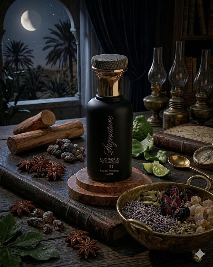 Oud World Signature 3 – Luxury Unisex Eau de Parfum (50ml) | Sophisticated Woody & Musk Blend | Bergamot, Cedar, Sandalwood, and Patchouli – Version 3 - Image 3