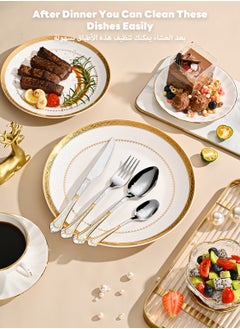 Sunhome 24-Piece Stainless Steel Cutlery Set with Laser Engraving For Kitchen  - Image 5