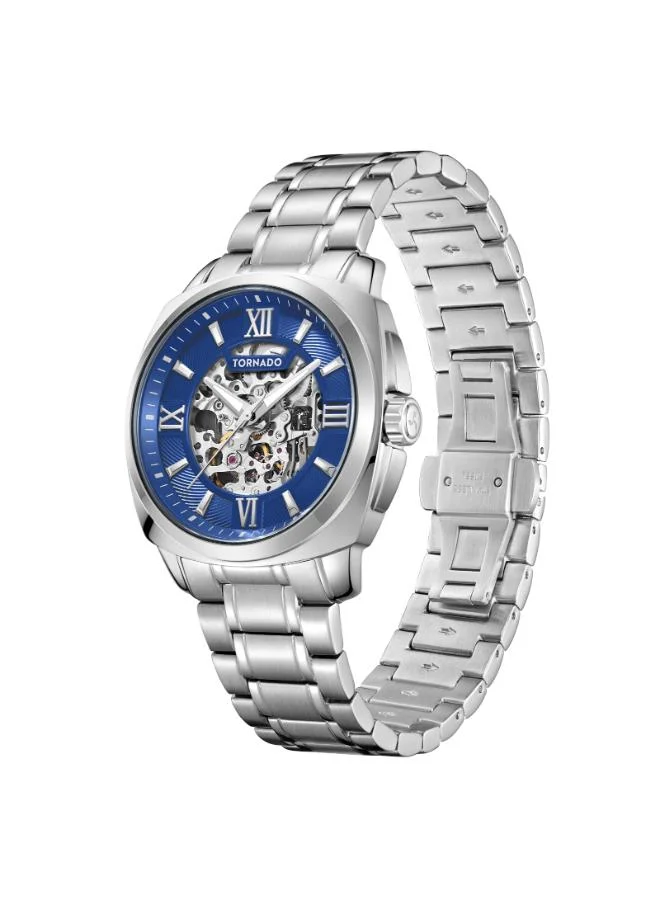 تورنيدو Men's Stainless Steel Automatic Watch T7316-SBSNW - 42.4 mm