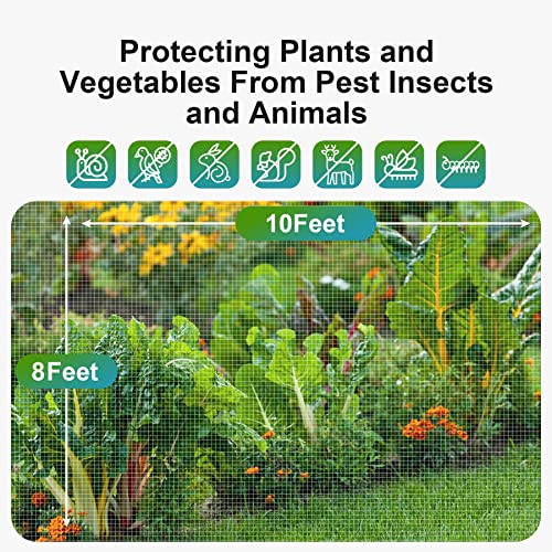 Garden Tailor Garden Netting Pest Barrier: 8'x10' Fine Bug Netting for Garden Protection Row Cover Raised Bed Screen Mesh Greenhouse Mosquito Net, Protecting Tree Plants Vegetable Flowers Fruits - Image 2