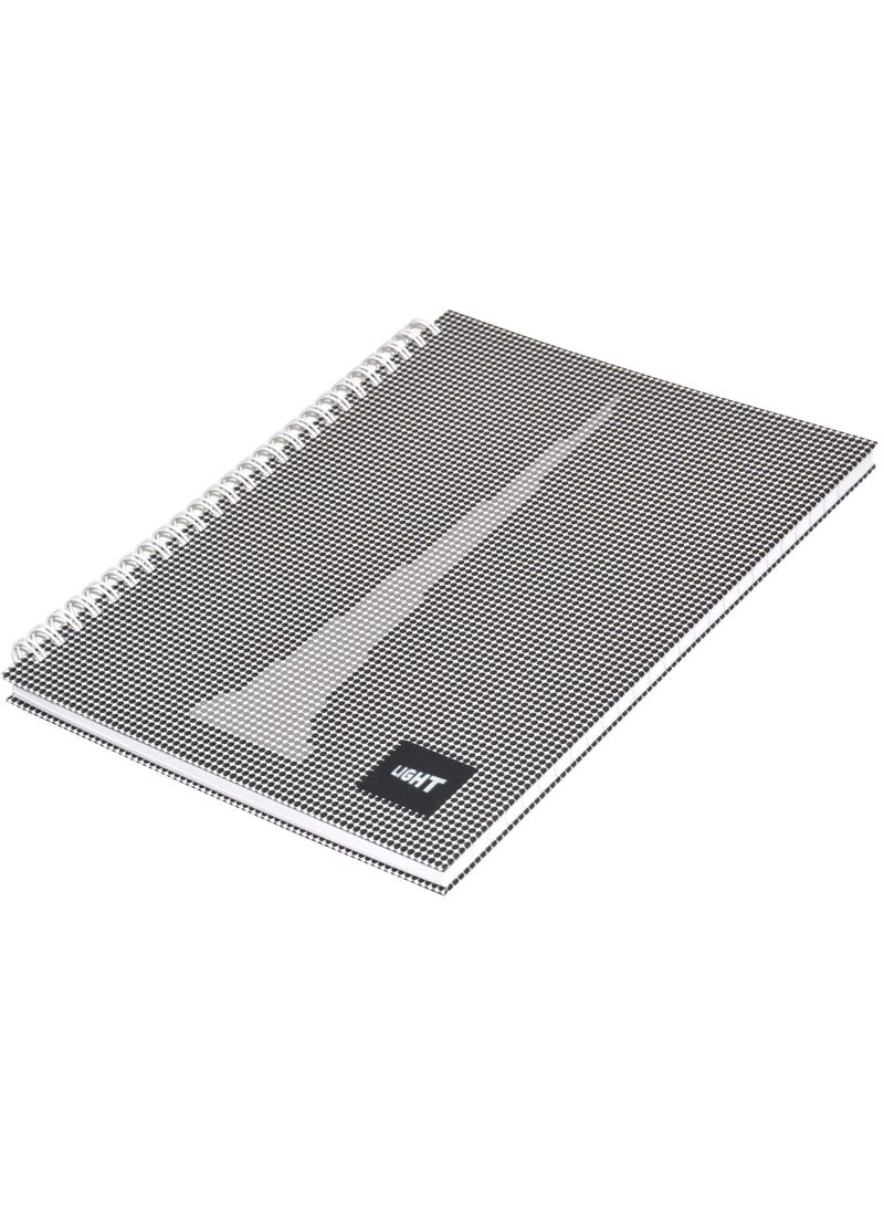 FIS LIGHT Pack of 5  Spiral Hard Cover Notebook, Single Line, 9X7 Inches (22.86 X 20.32 CM) 100 Sheets -LINBS971706 - Image 4