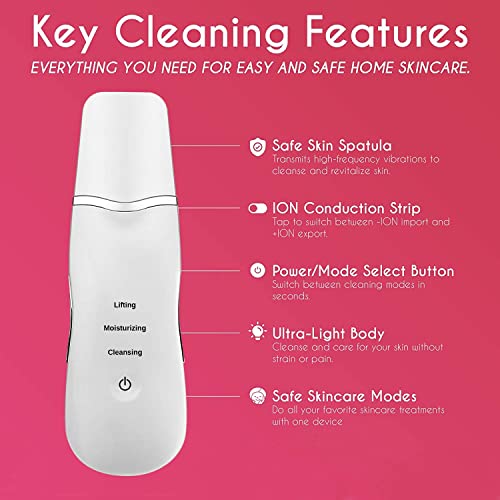 Veentus Black Head Remover Tool | Ultrasonic Shovel White Heads Removal Machine | Skin Scrubber & Blackhead Removal Machine for Deep Cleansing & Pore Care - Image 4