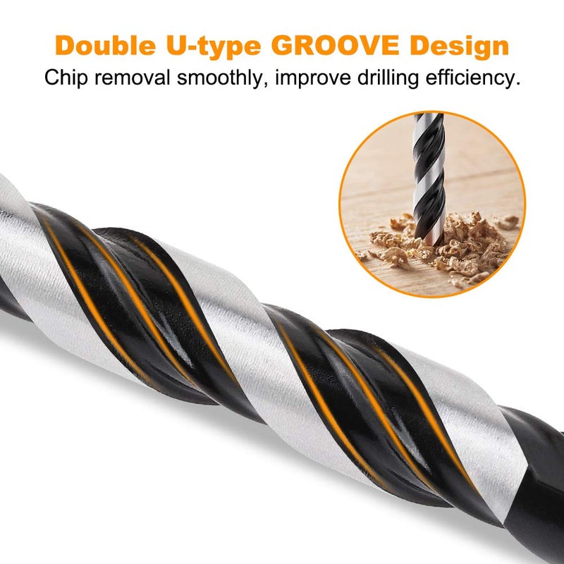 TITGGI Concrete Drill Bit & Masonry Drill Bit Set, Professional Drill Bit Set (6PCS) for Glass/Brick/Plastic/Cement/Wood/Tile/Etc, Industrial Strength Carbide Drill Bit Tip, 1/4"-1/2" by TITGGI - Image 5