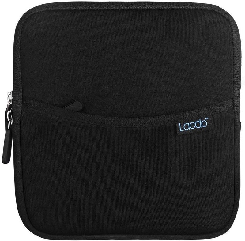 Lacdo Shockproof External CD DVD Hard Drive Sleeve Storage Pouch Bag for Burner Player Writer Blu-Ray BlueFire/Asus/LG/Dell/Asus/Pioneer/HP/VersionTech Neoprene Portable Protective Carrying Case,Black - Image 1