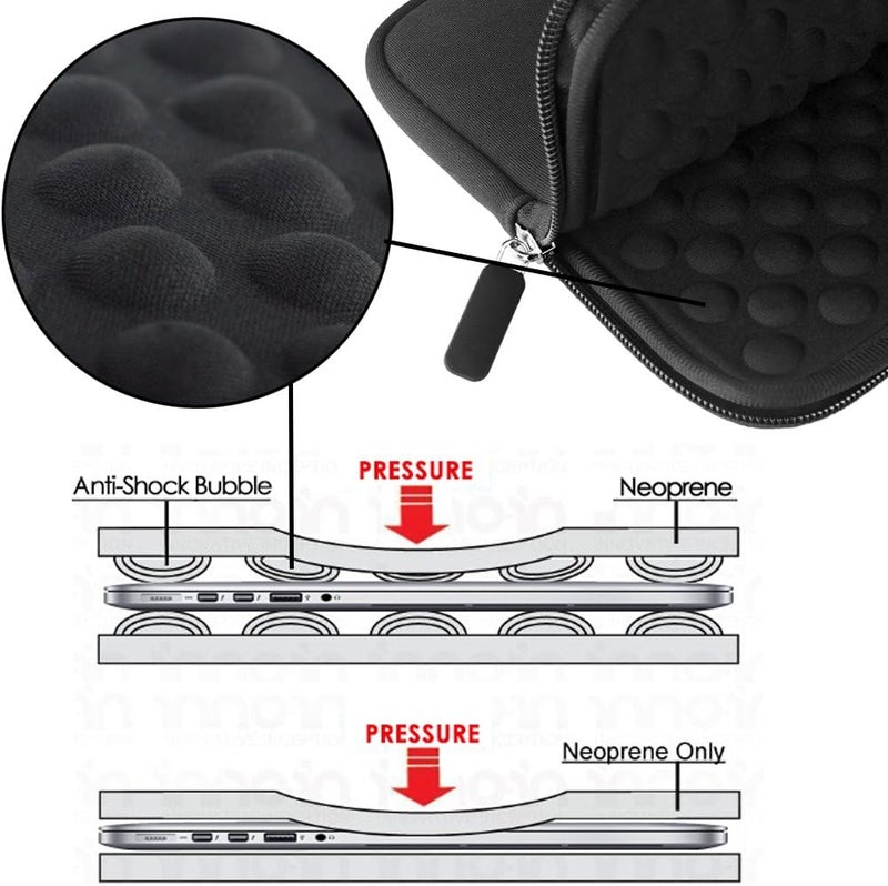 Lacdo Shockproof External CD DVD Hard Drive Sleeve Storage Pouch Bag for Burner Player Writer Blu-Ray BlueFire/Asus/LG/Dell/Asus/Pioneer/HP/VersionTech Neoprene Portable Protective Carrying Case,Black - Image 4