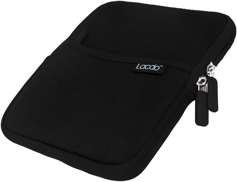 Lacdo Shockproof External CD DVD Hard Drive Sleeve Storage Pouch Bag for Burner Player Writer Blu-Ray BlueFire/Asus/LG/Dell/Asus/Pioneer/HP/VersionTech Neoprene Portable Protective Carrying Case,Black - Image 5