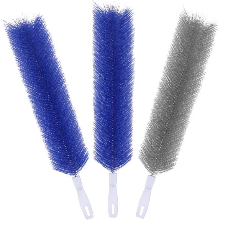 3 Pcs Fan Cleaning Brush Bendable Cobweb Duster Microfiber Head Washable Ideal for Ceiling Fan Blades Air Vents Curtains Cars Reusable Dust Remover