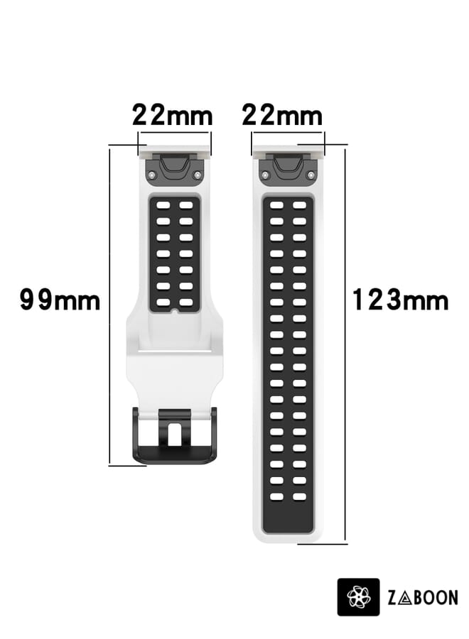 Zaboon Watch Band For Garmin Epix Gen 2 22mm Two-Color Reverse Buckle Silicone - Image 5