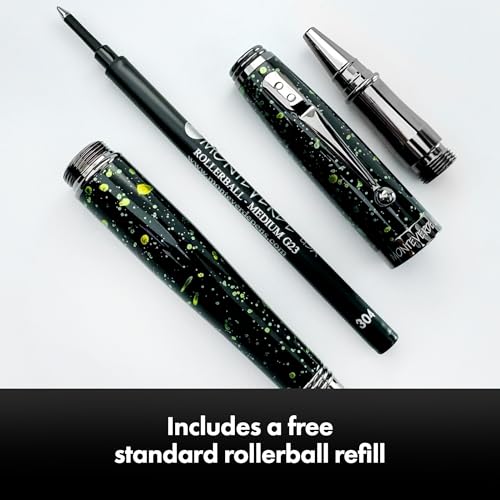 Monteverde USA Invincia Vega Rollerball Pen - Starlight Yellow, Multicolor Plated Finish, Eye-Catching Writing Instrument - Image 4