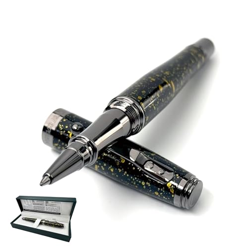 Monteverde USA Invincia Vega Rollerball Pen - Starlight Yellow, Multicolor Plated Finish, Eye-Catching Writing Instrument - Image 1