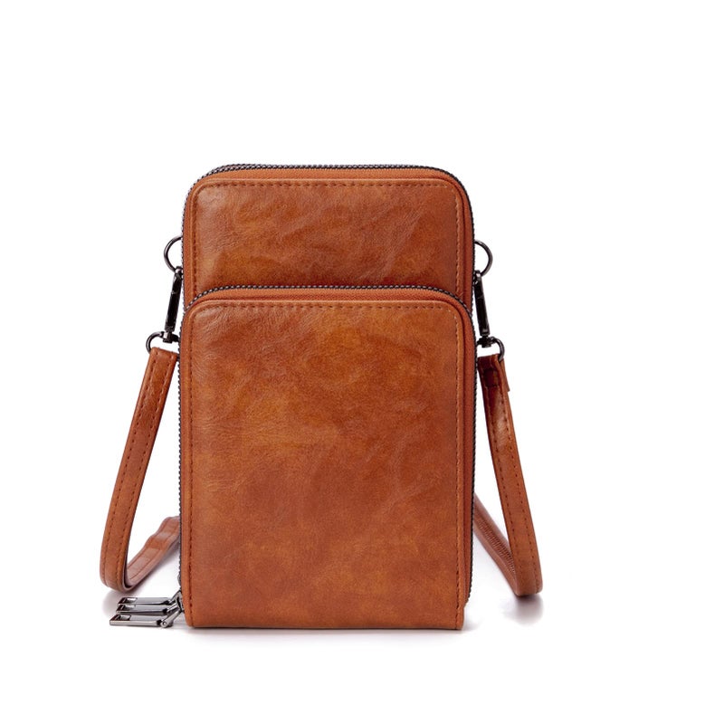 My Friday myfriday Small Crossbody Cell Phone Bags for Women, Leather Shoulder Handbags and Purses with 6 Card slots - Image 1