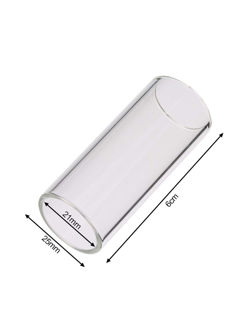 2 Pieces Glass Slide and Stainless Steel Slide in Box,Enhance Your Guitar Playing ,for Guitar, Bass, Medium (6 cm)  - Image 5