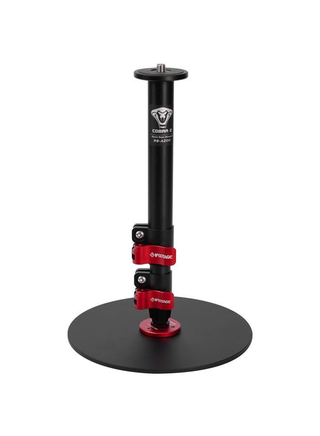 Ifootage Cobra 2 Round Base Monopod, 22" Table Top Monopod, Aluminum Camera Monopod with Base, Video Monopods with Round Base Compatible for DSLR Cameras and Camcorders, Vlogging(RB-A200) - Image 1