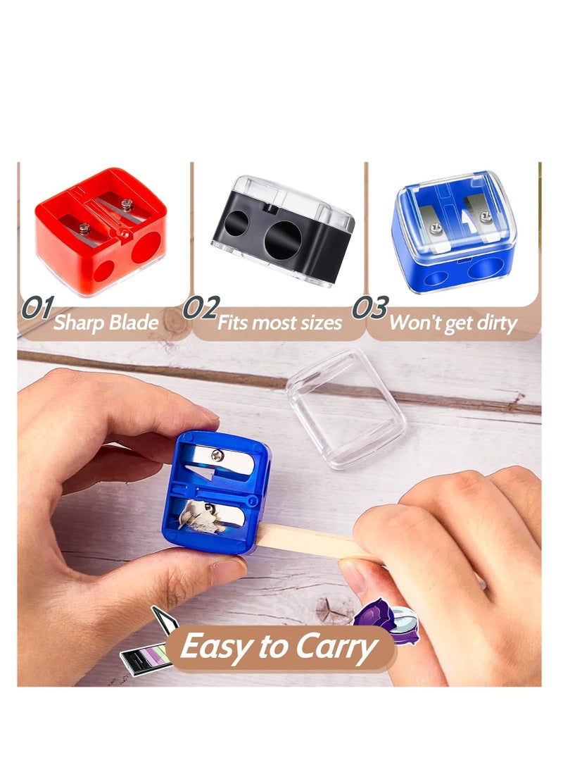Chuangdi 5 Pack Makeup Pencil Sharpener Eyeliner Sharpener Lip Pencil Sharpener Cosmetic Pencil Sharpener Dual Sharpener (Colorful)  - Image 3