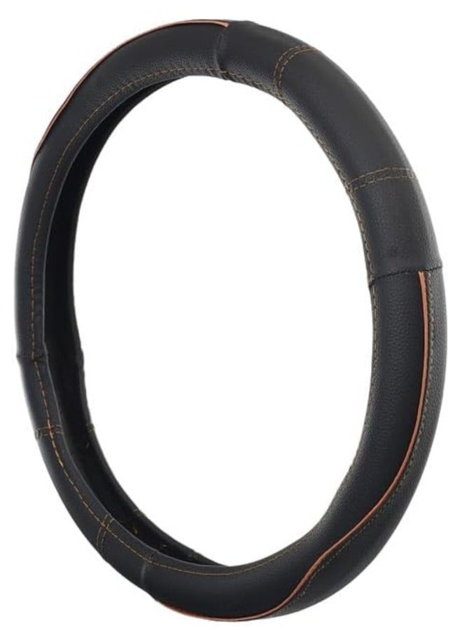 غطاء عجلة القيادة من ليث - (اسود مع خط اصفر) - Image 1