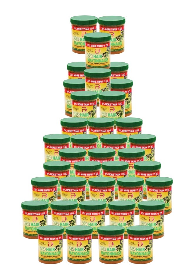 PYRON 38 Pieces Hair Mayonnaise Treatment for Weak & Damaged Hair with Olive Oil 500grams  - Image 1