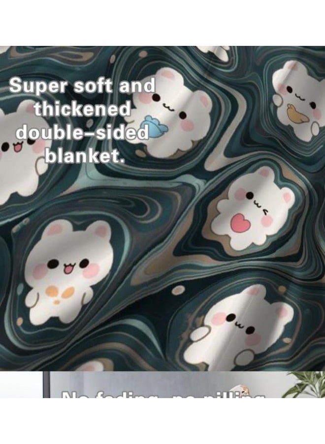 عام بطانية رقيقة من الفانيلا (حرارة ومريحة، ومناسبة للنوم واستخدام اللعبة والغبار والرمل) 150 سم * 200 سم - 288 - Image 5