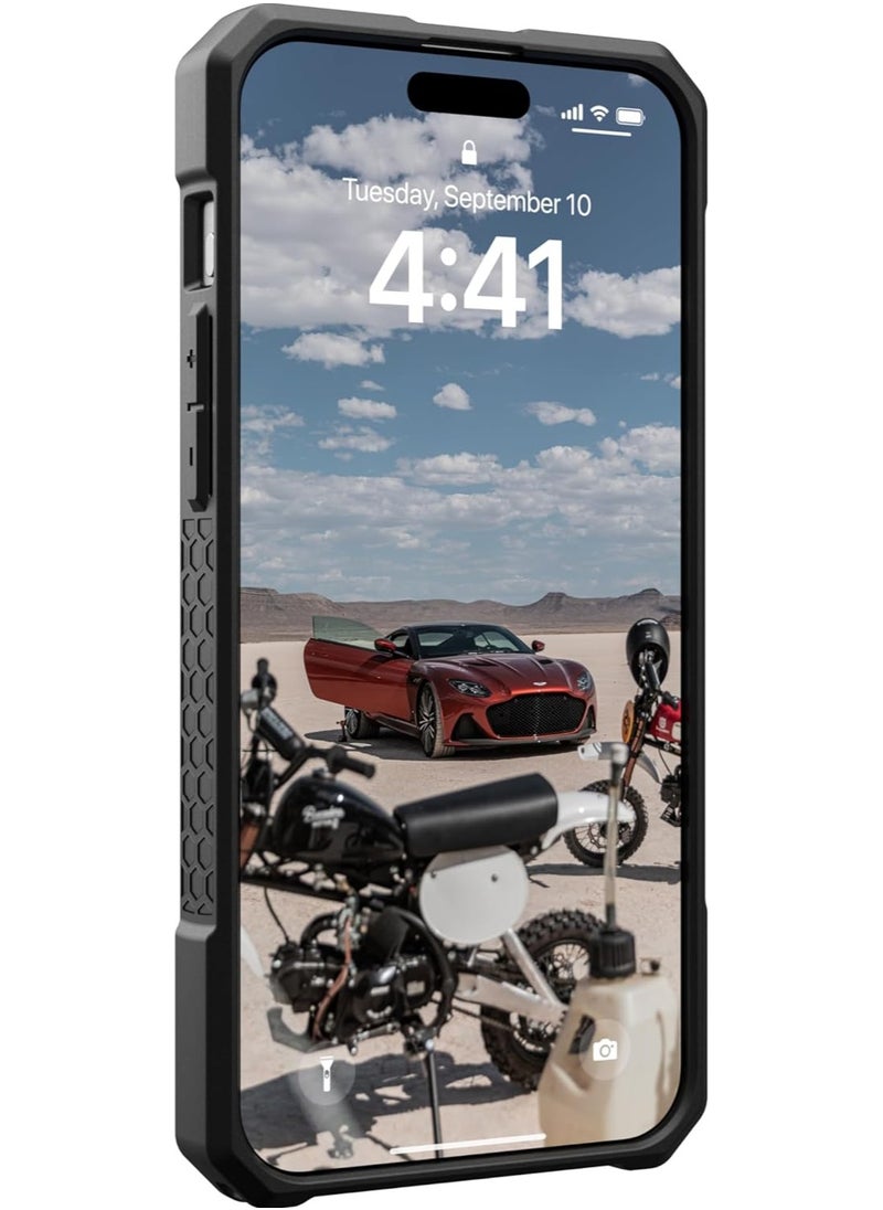 Urban Armor Gear - UAG Monarch Pro MagSafe for iPhone 15 Pro Max Case Cover [25 Feet Drop Tested] - Carbon Fiber - Image 1