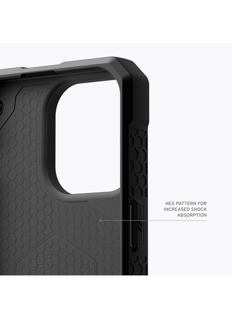 Urban Armor Gear - UAG Monarch Pro MagSafe for iPhone 15 Pro Max Case Cover [25 Feet Drop Tested] - Carbon Fiber - Image 1