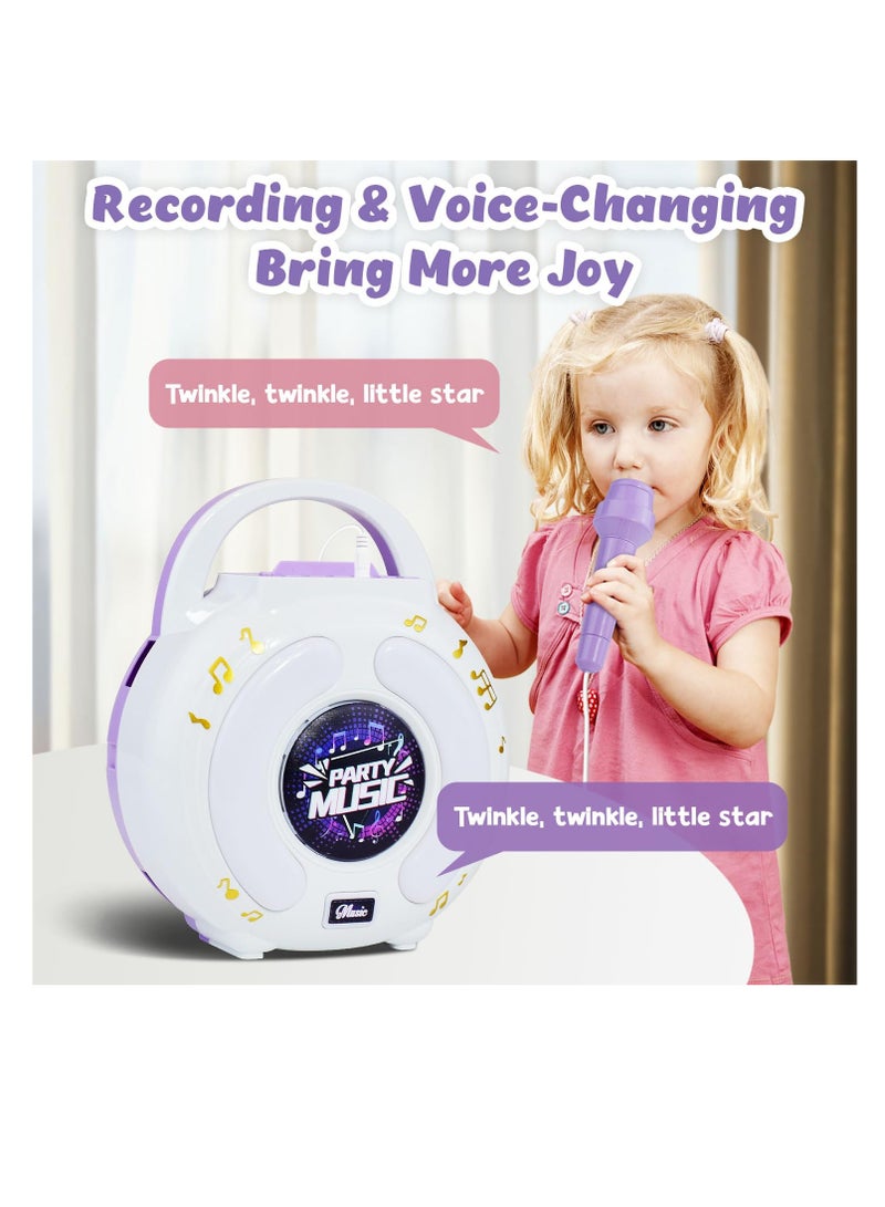 Kids Karaoke Machine with 2 Microphones, Karaoke Machine for Kids Age 4-12, Play Microphone for Kids Ages 3-5, Toddler Microphones Toy for Singing, Great Birthday Gift for Boys, Girls - Image 4