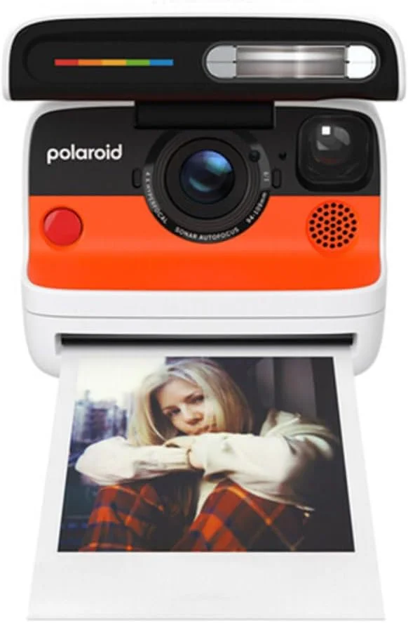 Polaroid Flip Instant Film Camera Starter Set | Iconic Flip Design, Sonar Autofocus, Bluetooth App Control, Hyperfocal 4-Lens System, Built-in Powerful Flash | Includes 8 Exposures Color i-Type Film - White