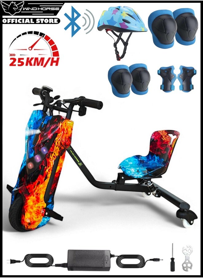 Wind Horse - Electric Stunt Drifting Scooter for Kids and Adults – 250W Brushless Motor, 36V 4Ah Battery, 360° Spin, Bluetooth Speaker, Adjustable Frame, 3-Speed Modes, Steel Alloy Body, Protective Gear Included - Image 1
