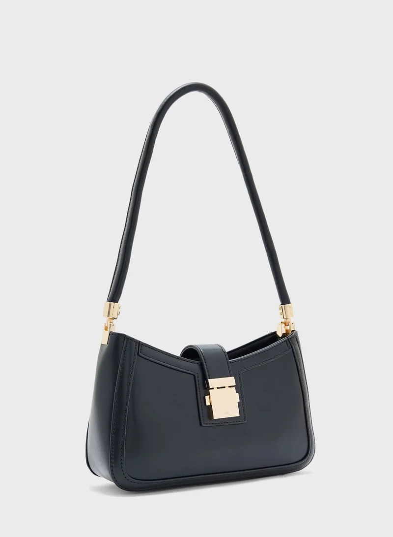 ايلا Shoulder Bag With Metal Trim Detail