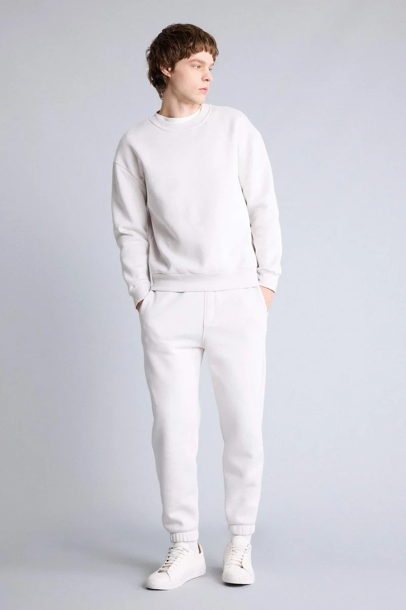 ديفاكتو Boxy Fit Sweatshirt Jogging 2 Piece Thick Fabric Set
