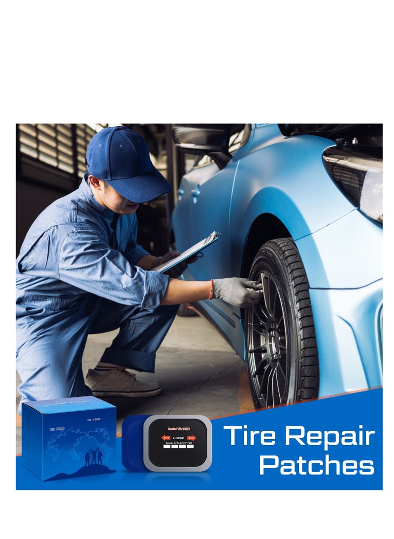 Generic - Tire Patch Rubber, Tire Patches Radial Tire Repair Patch Tire Plug Kit Emergency Repair Tool, for Puncture Car Truck Bus Tractor Vehicle 2.56 x 3.15 Inch, Made of Rubber Material (20 Pcs) - Image 1